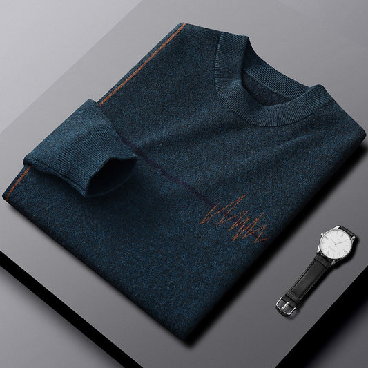 Men's Thickened Warm  Round Neck Casual Sweater