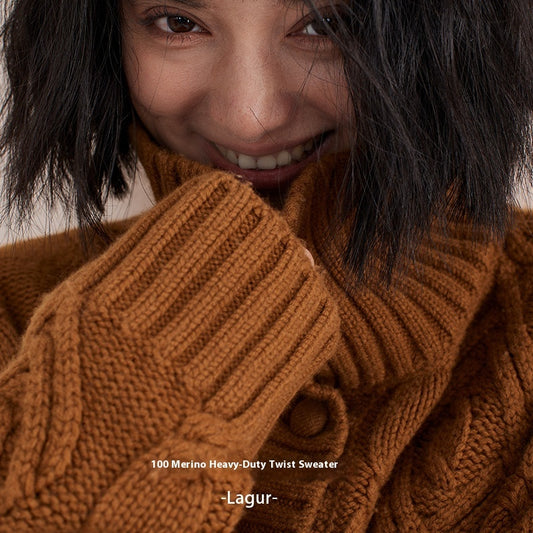 Heavy Industry Sweater Thickening Cardigan Idle Style Soft Glutinous Coat