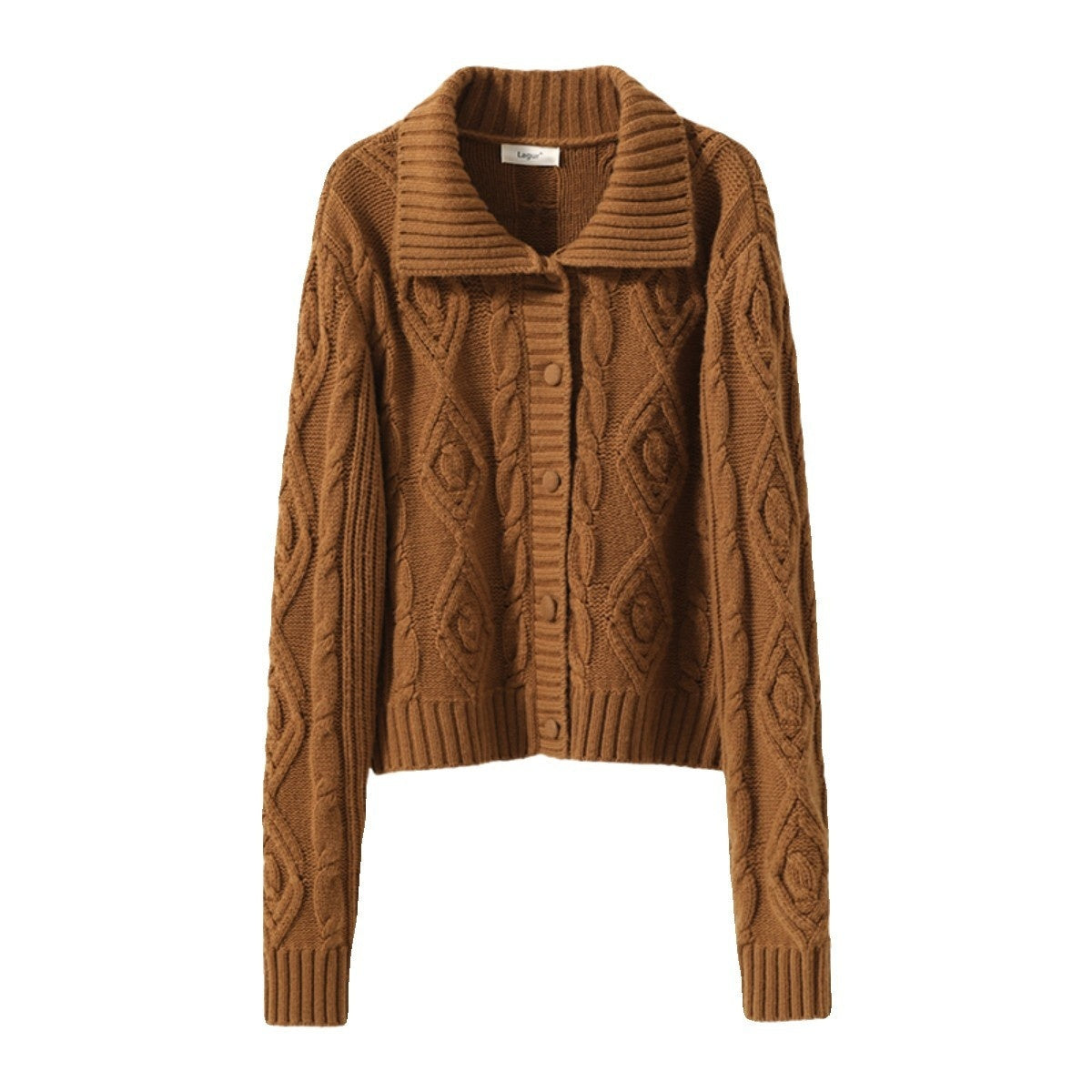 Heavy Industry Sweater Thickening Cardigan Idle Style Soft Glutinous Coat