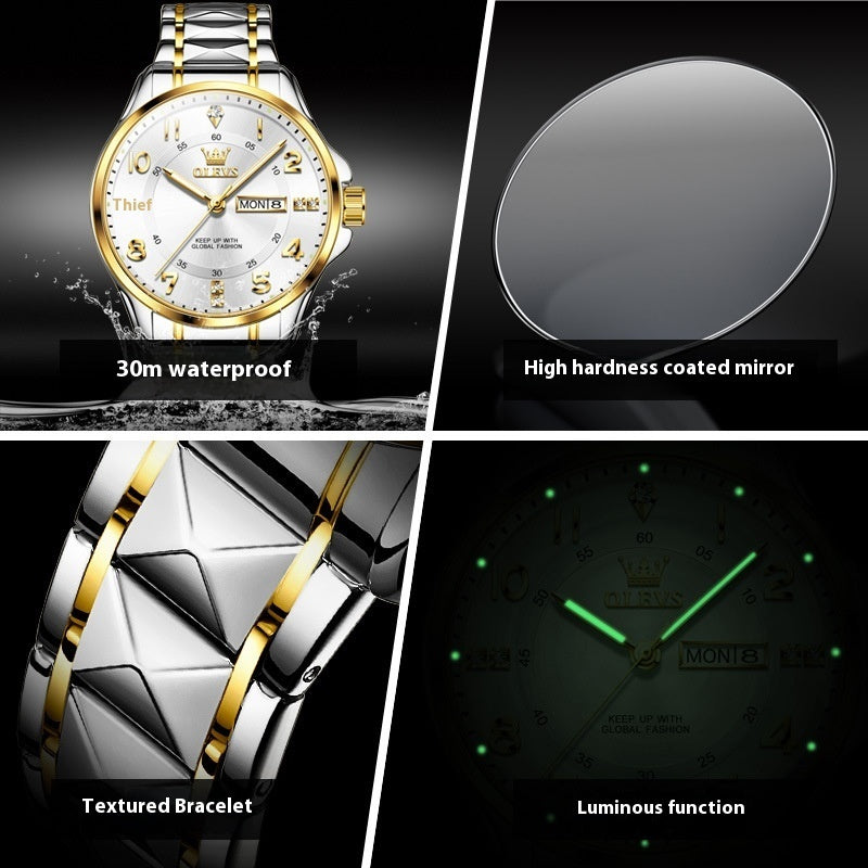 Quartz Simple Casual Couple's Watch Waterproof