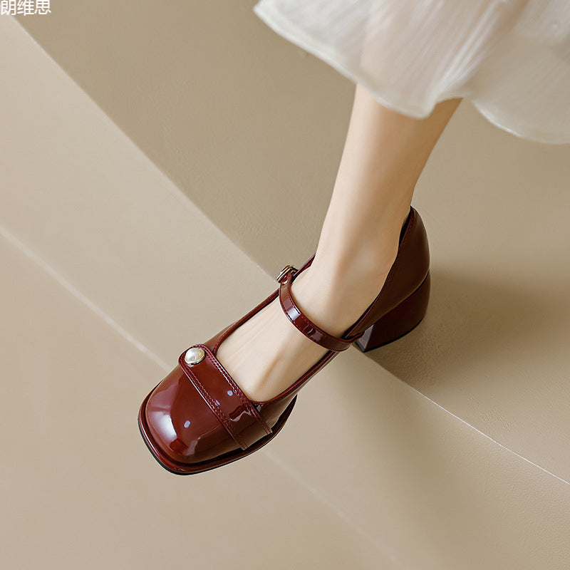 French Style With Fairy Chunky Heel Pumps Plus Size