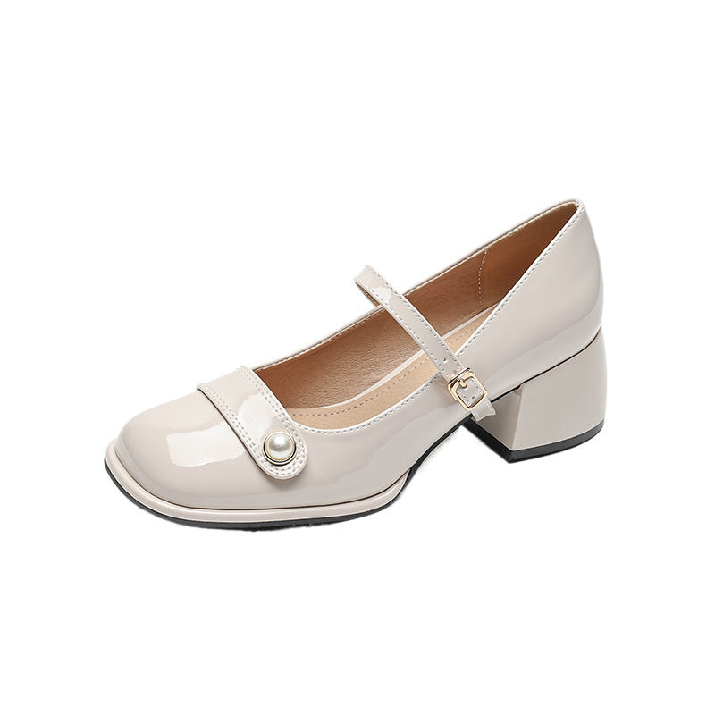 French Style With Fairy Chunky Heel Pumps Plus Size