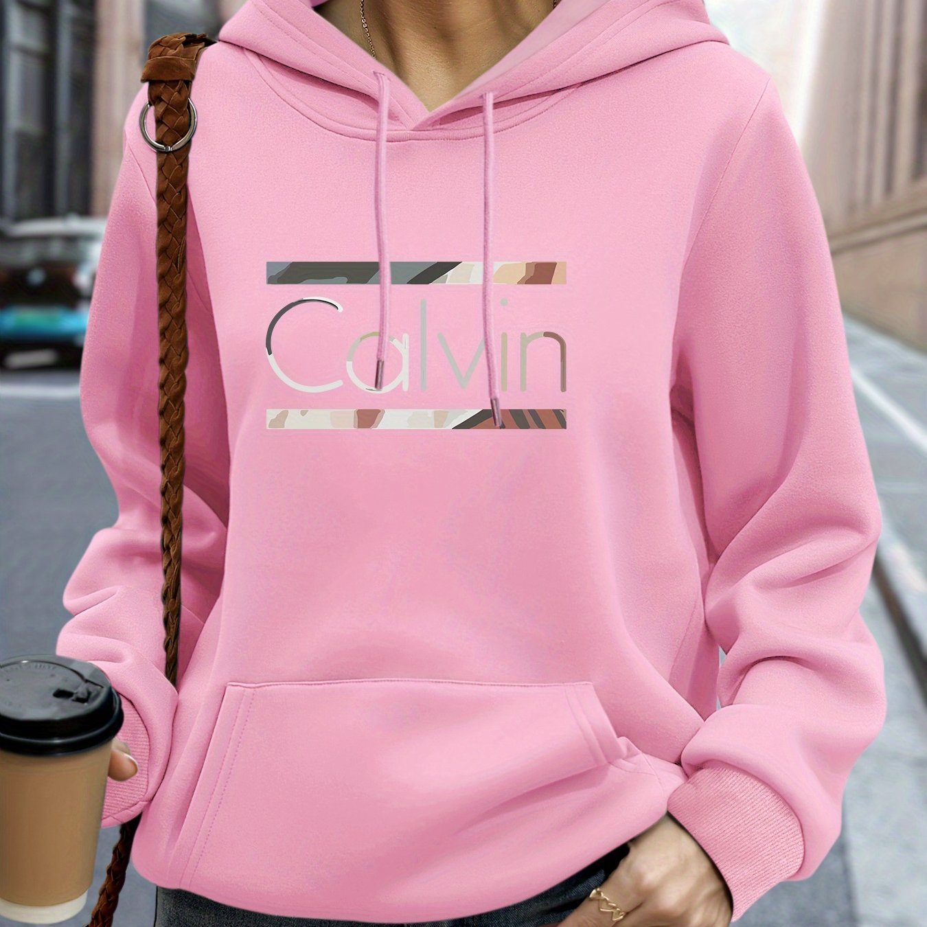 Women's Plus Size Letter Printed Hat Sweater