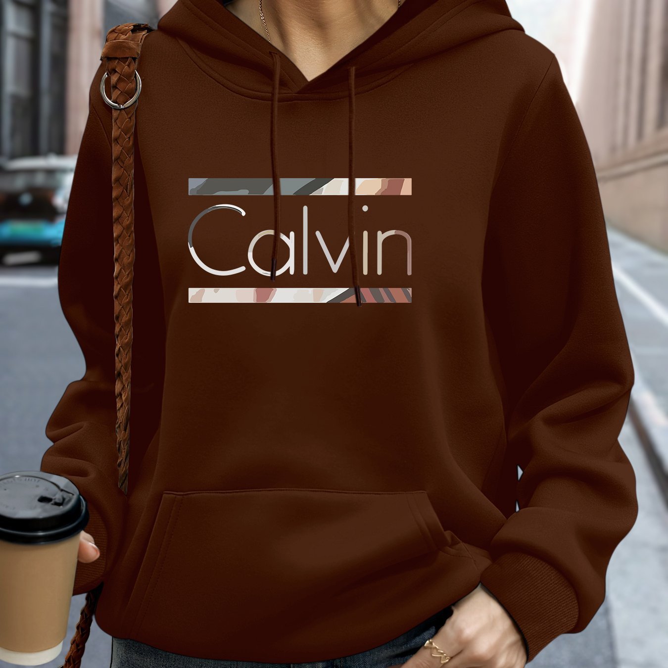 Women's Plus Size Letter Printed Hat Sweater