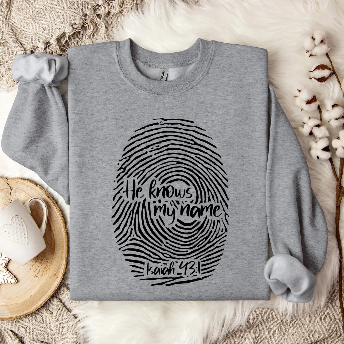 He Knows My Name Isaiah Sweatshirt Long Sleeved