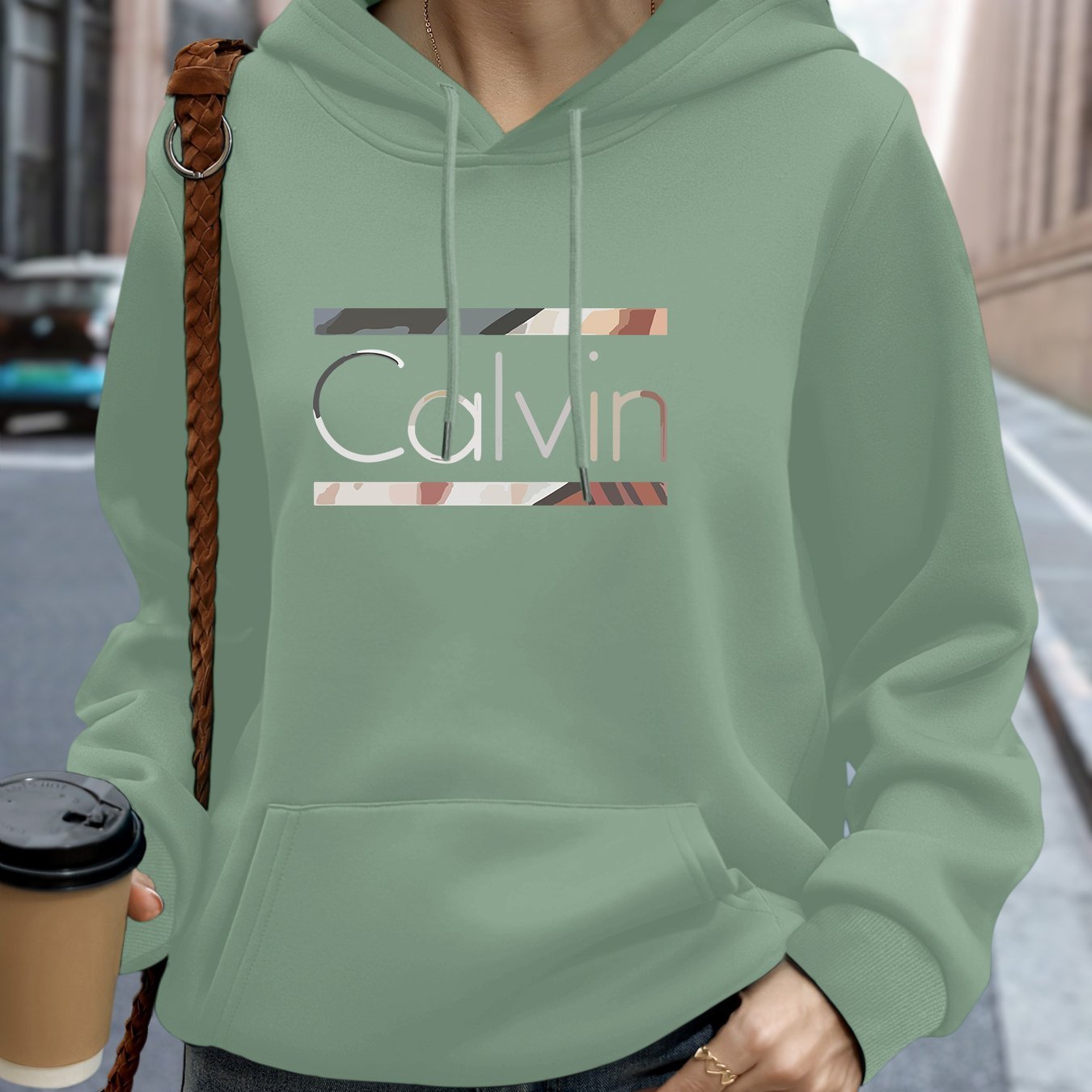 Women's Plus Size Letter Printed Hat Sweater