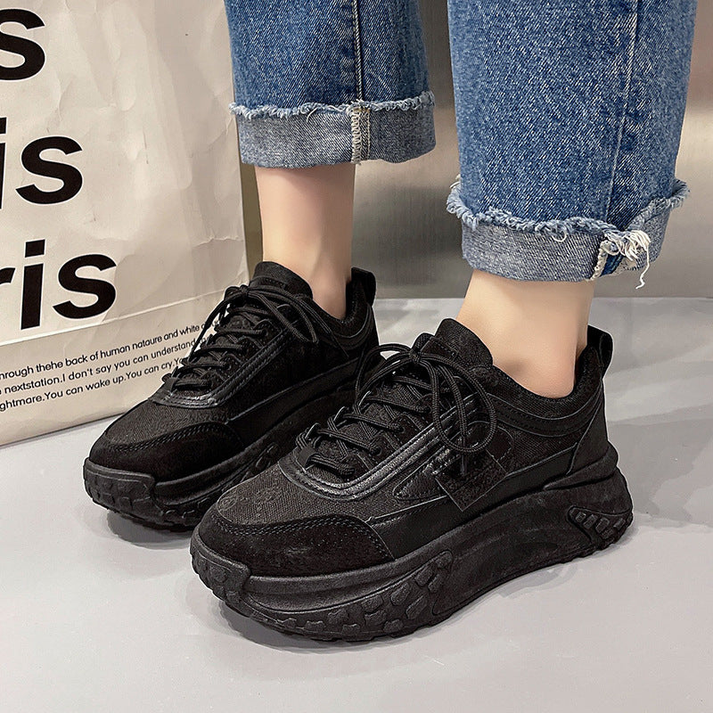 Spring New Breathable All-matching Platform Running Shoes Women