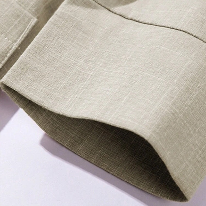 Women's Notched Lapel Single-Breasted Minimalist Blazer Half Sleeve H-Line Jacket With Pockets Casual & Office Wear For Spring&Fall