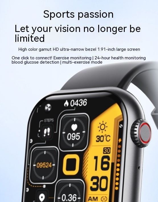 Smart Watch Bluetooth Calling Heart Rate Body Temperature Voice Assistant Smart Bracelet Sports Watch