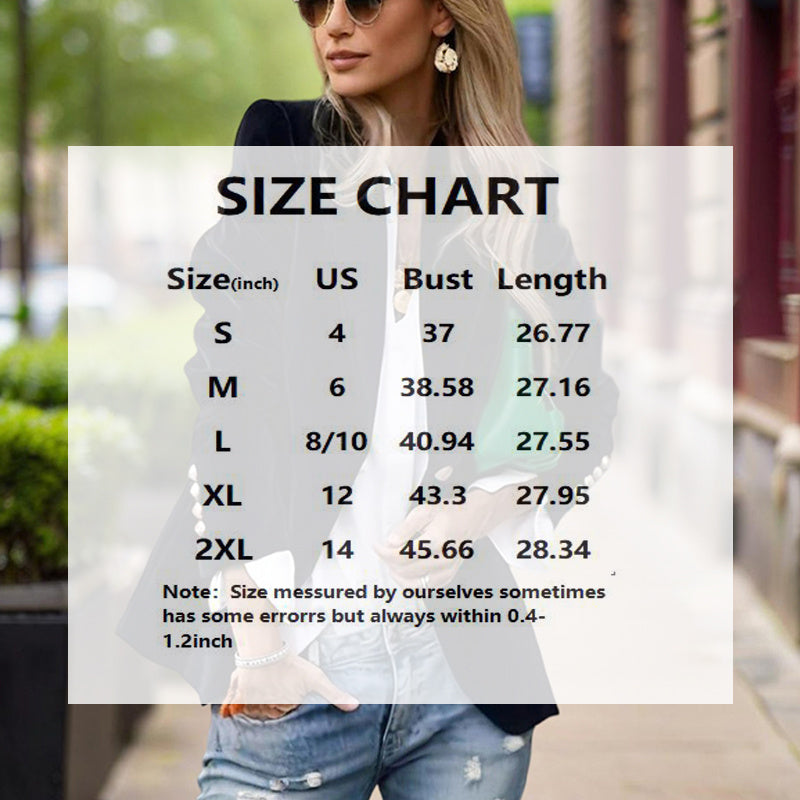 Women's Solid Color Notch Lapel Blazer - Slim Fit Long Sleeve Formal Jacket, Autumn&Winter Elegant Office Wear