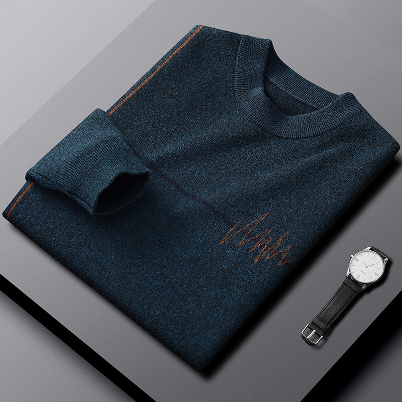 Men's Thickened Warm  Round Neck Casual Sweater