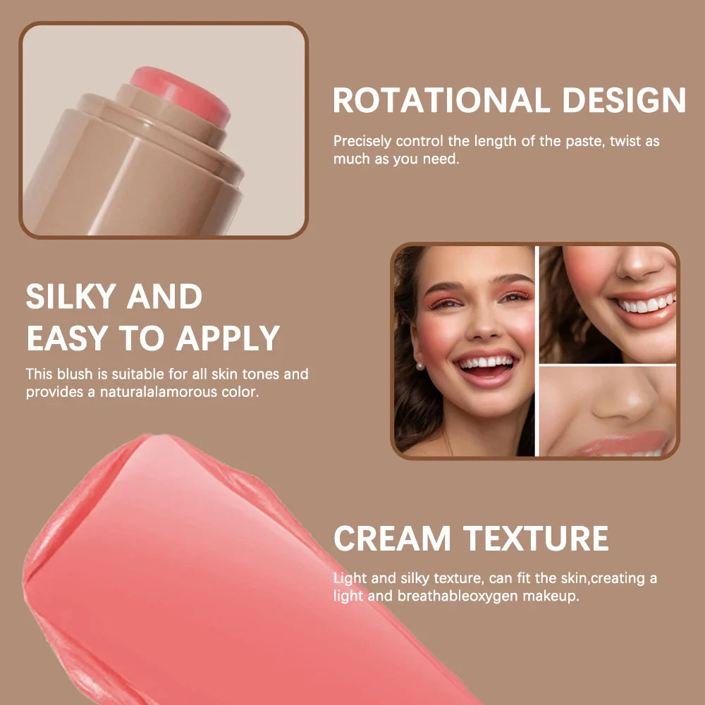3 in 1 Blush Stick and Lip Gloss Makeup