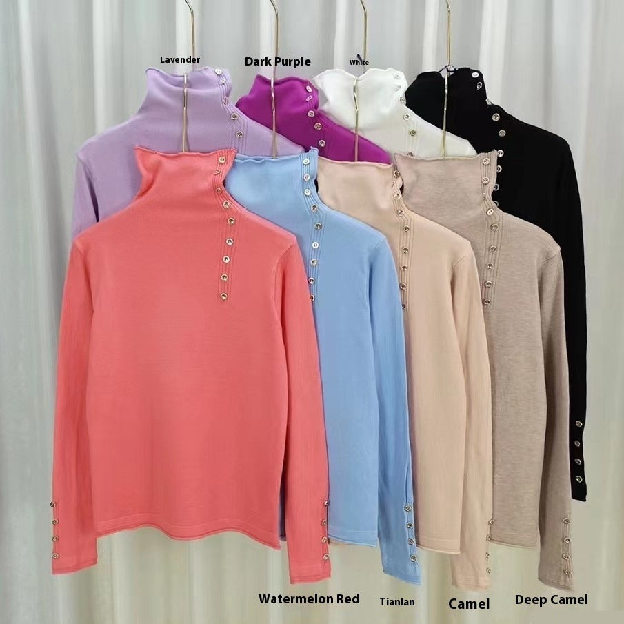 New Slim Fit Internet Celebrity Versatile Knitted Bottoming Shirt