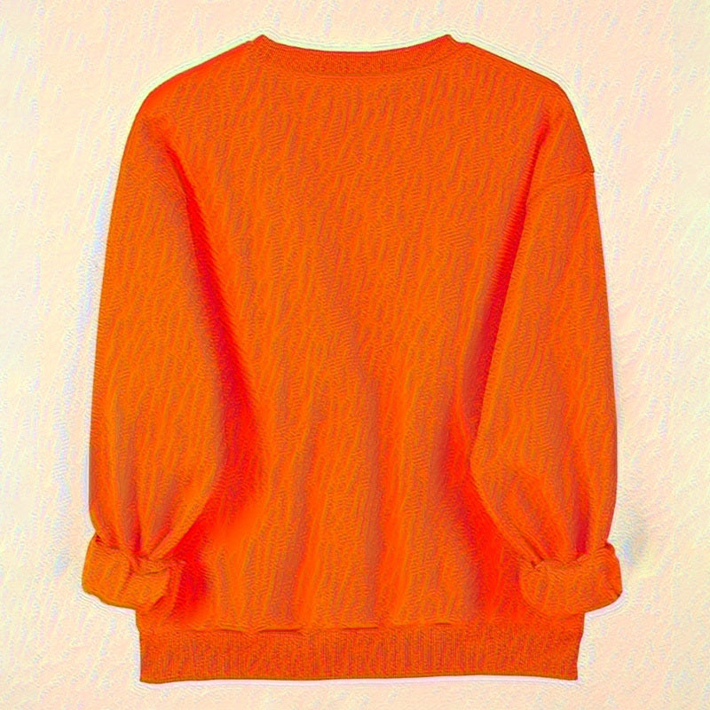 Women's Solid Color Casual Pullover Sweatshirt - Minimalist Round Neck Long Sleeve Top For Spring&Fall