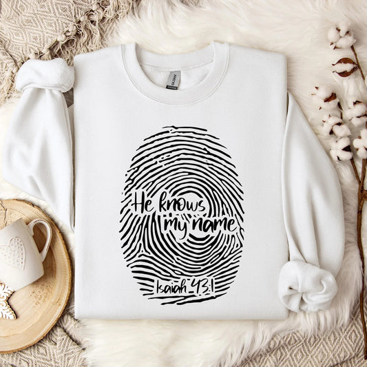 He Knows My Name Isaiah Sweatshirt Long Sleeved