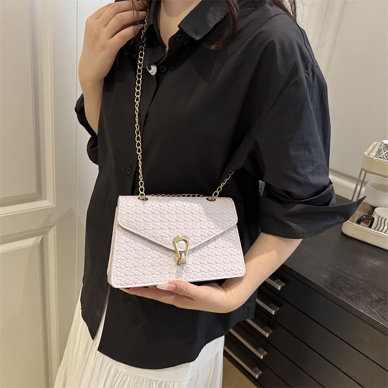 Women's Classic Woven Lock Small Square Bag