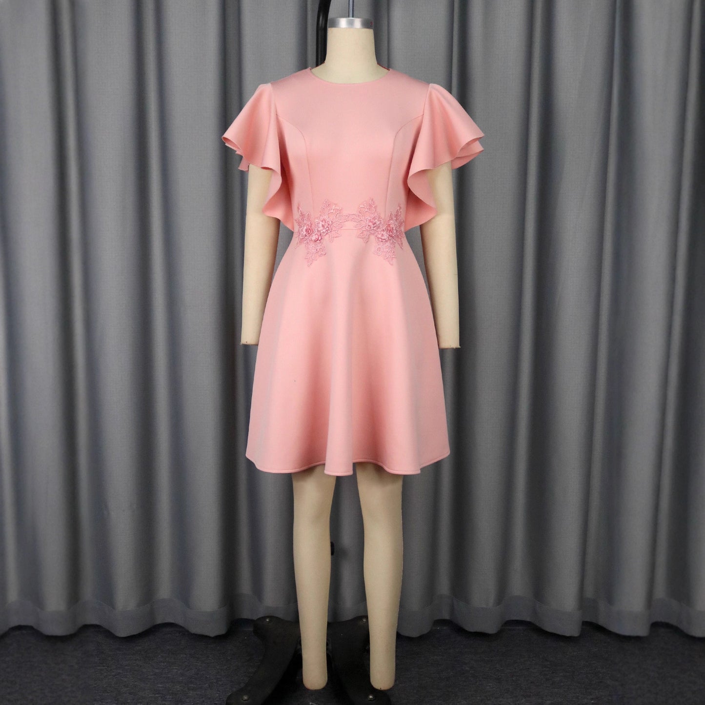 Summer New Fashion Elegant Embroidery Slim Fit Elegant Party Dress