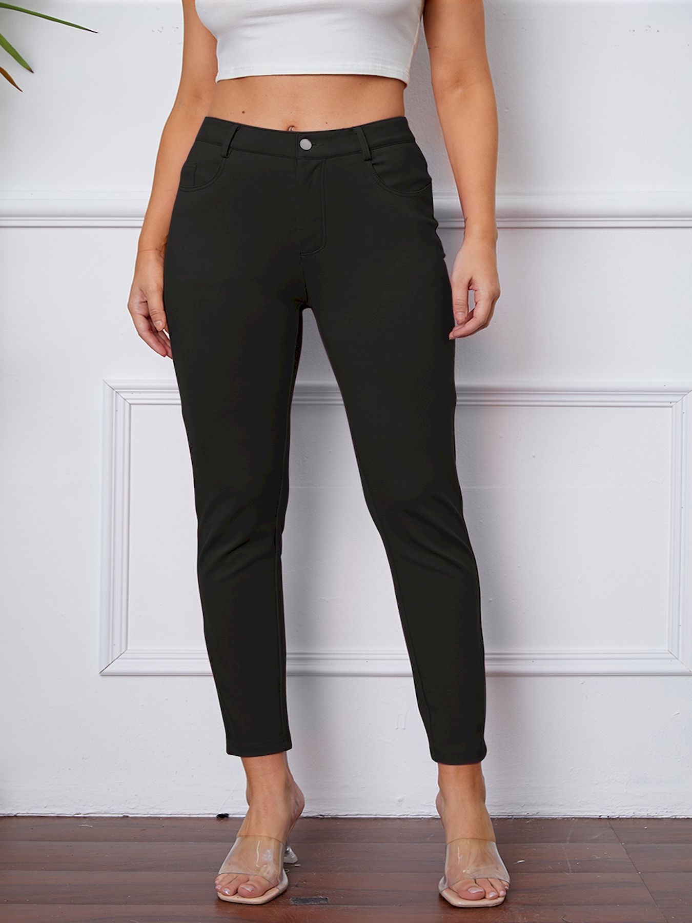 European And American High Waist Women's Stretch Leggings