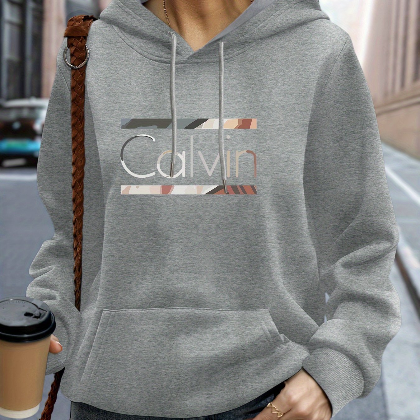 Women's Plus Size Letter Printed Hat Sweater