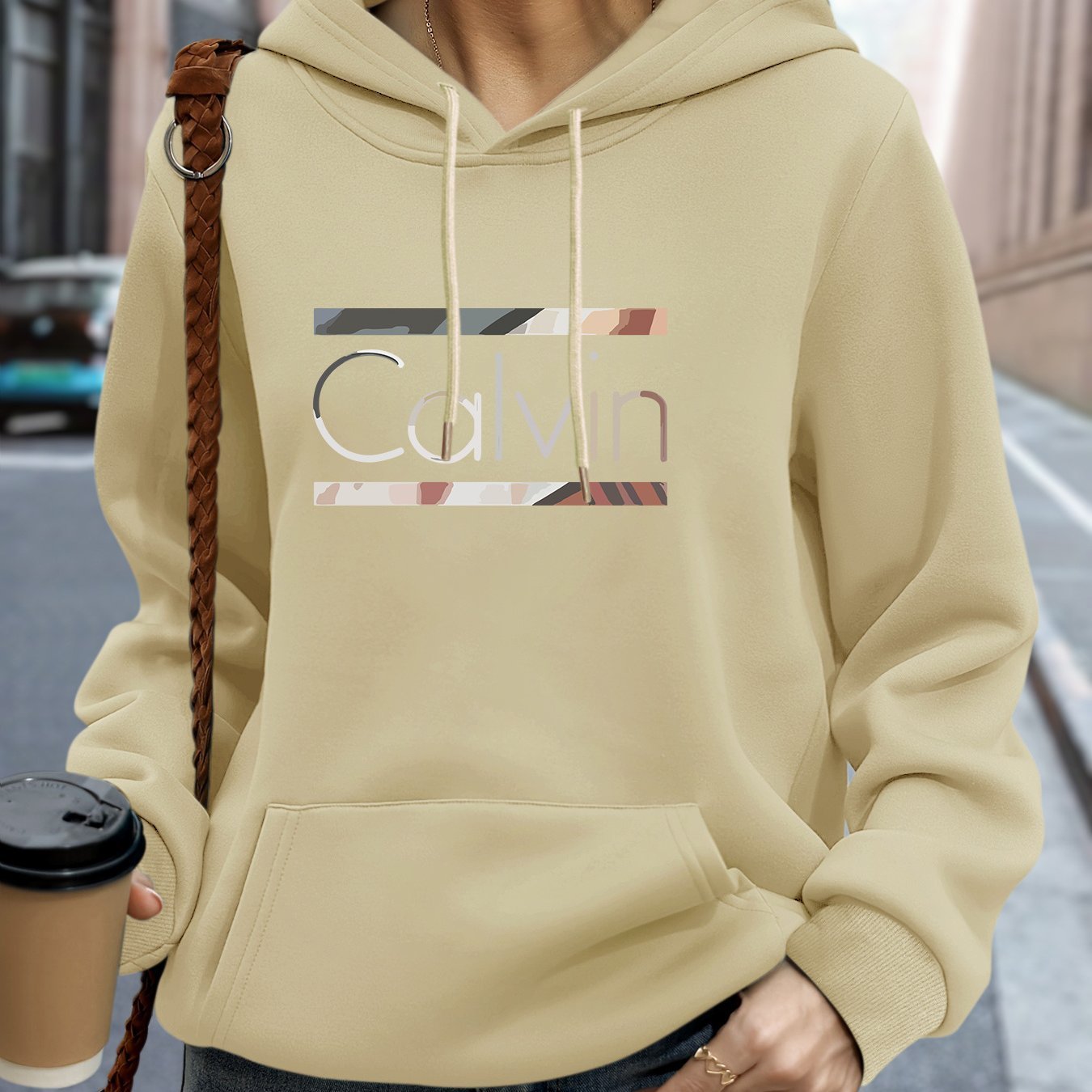 Women's Plus Size Letter Printed Hat Sweater