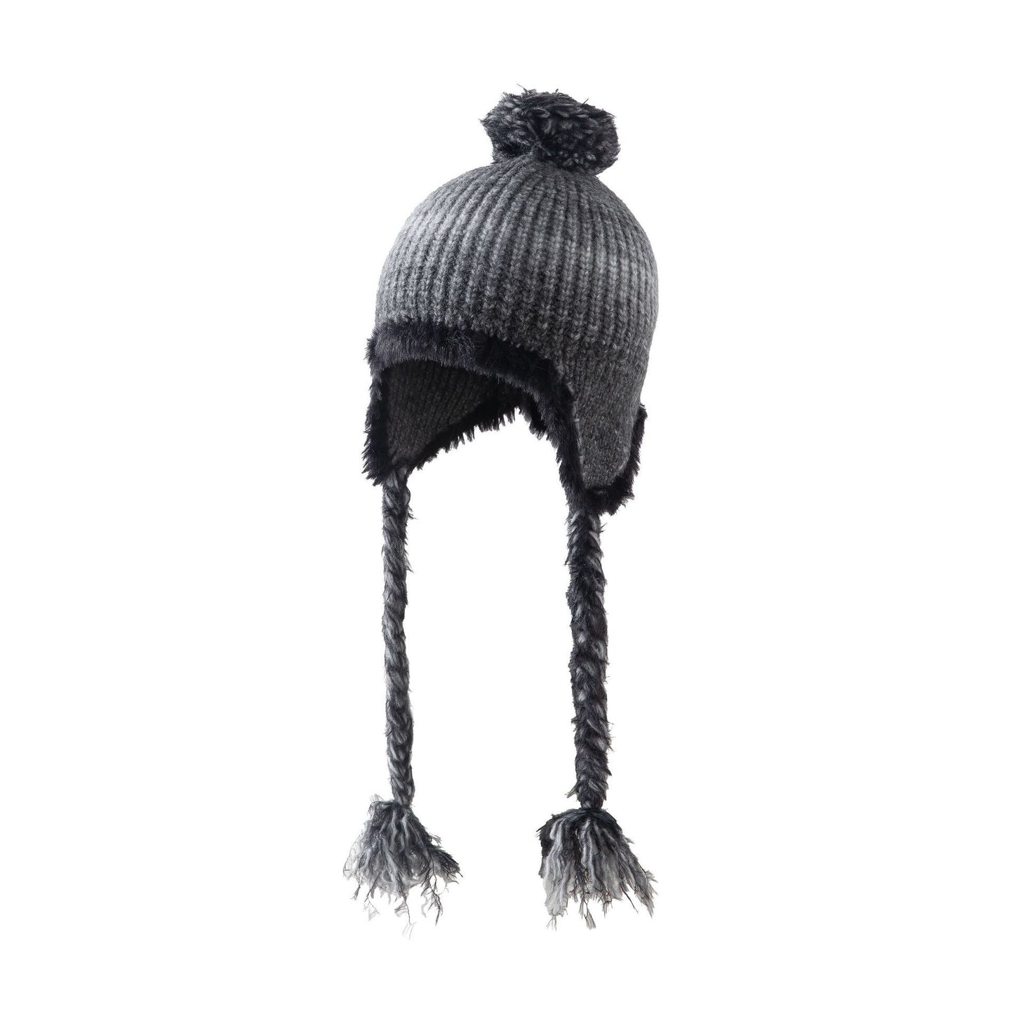 New Style With Fur Ball Thickened Woolen Cap Korean Style Earflaps Slipover Knitted Hat