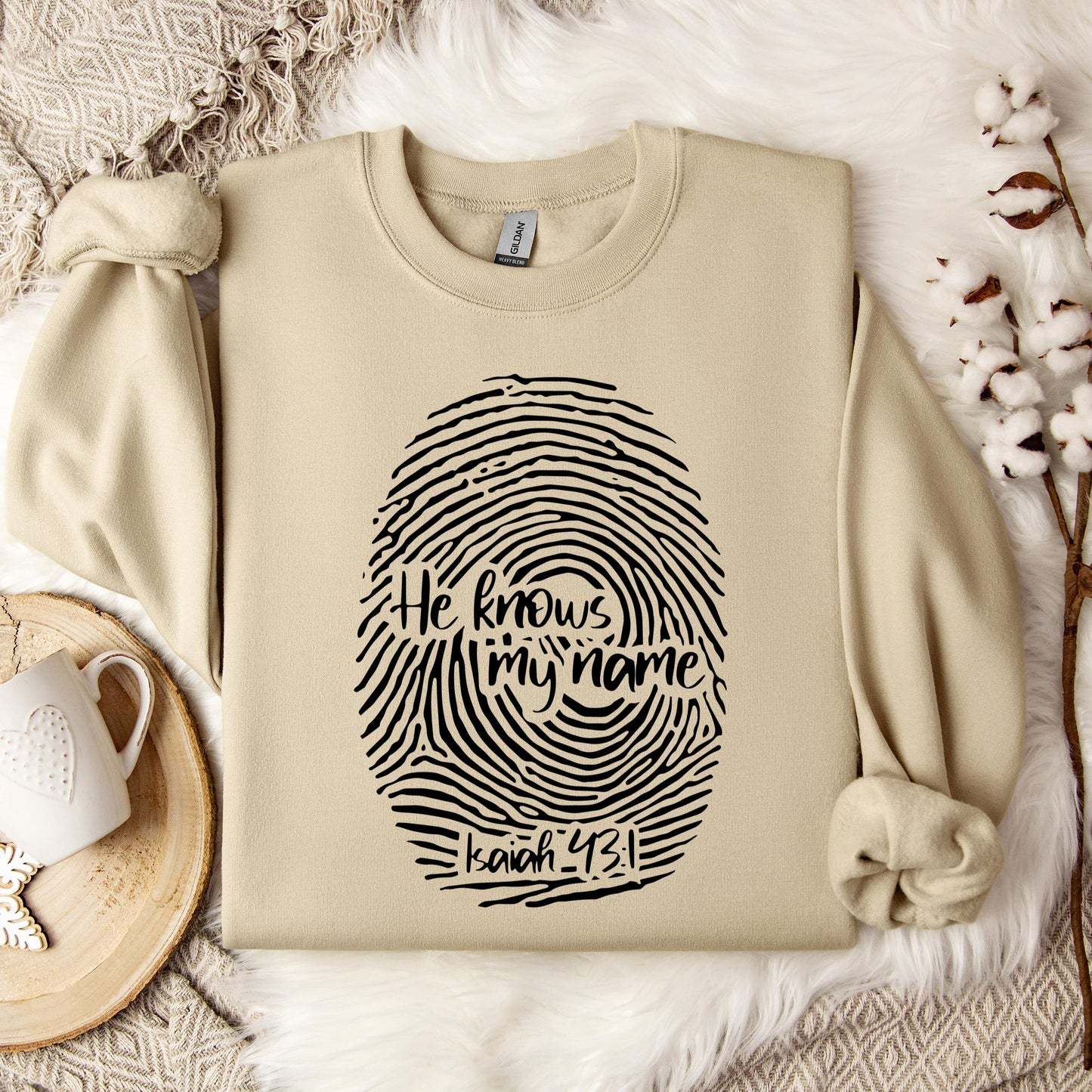 He Knows My Name Isaiah Sweatshirt Long Sleeved