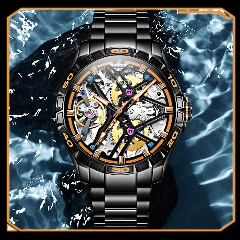 Sports Automatic Men's Mechanical Hollow Waterproof Watch